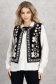 Vesta din tricot neagra cu un croi drept si detalii traditionale brodate 1 - StarShinerS.ro