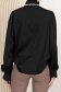 Camasa dama din satin neagra cu croi larg si flori 3D cu aplicatii stralucitoare 6 - StarShinerS.ro
