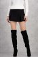 Fusta pantalon din stofa elastica neagra scurta cu talie joasa 1 - StarShinerS.ro