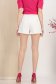 Fusta pantalon scurt plisata din bumbac alba 4 - StarShinerS.ro