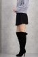 Fusta pantalon scurt plisata din bumbac neagra 4 - StarShinerS.ro