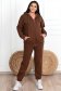 Trening din bumbac vatuit maro-inchis cu croi larg si elastic in talie 4 - StarShinerS.ro