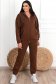 Trening din bumbac vatuit maro-inchis cu croi larg si elastic in talie 6 - StarShinerS.ro