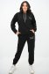 Trening din bumbac negru cu croi larg si elastic in talie 2 - StarShinerS.ro