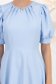 Rochie din stofa elastica albastru-deschis midi in clos cu maneci bufante - StarShinerS 6 - StarShinerS.ro