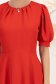 Rochie din stofa elastica rosie midi in clos cu maneci bufante - StarShinerS 6 - StarShinerS.ro