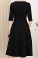 Rochie din stofa elastica neagra midi in clos cu accesoriu tip curea - StarShinerS 4 - StarShinerS.ro