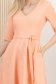 Rochie din stofa elastica corai midi in clos cu accesoriu tip curea - StarShinerS 5 - StarShinerS.ro