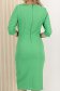 Rochie din stofa elastica verde tip creion crapata pe picior - StarShinerS 5 - StarShinerS.ro