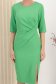 Rochie din stofa elastica verde tip creion crapata pe picior - StarShinerS 4 - StarShinerS.ro