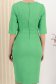 Rochie din stofa elastica verde tip creion crapata pe picior - StarShinerS 5 - StarShinerS.ro