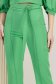 Pantaloni lungi din stofa elastica verzi evazati accesorizati cu cordon - StarShinerS 5 - StarShinerS.ro