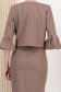 Sacou scurt din stofa elastica mocha cu un croi drept si maneci clopot - StarShinerS 6 - StarShinerS.ro
