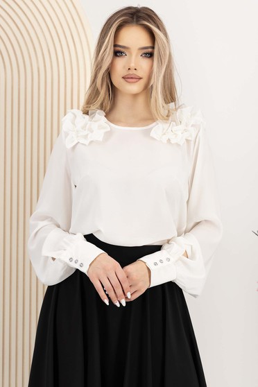 StarShinerS bijelo bluza za žene veo širok
