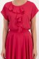 Bluza dama din voal fuchsia cu croi larg si volanas asimetric frontal  - StarShinerS 4 - StarShinerS.ro