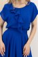 Bluza dama din voal albastra cu croi larg si volanas asimetric frontal  - StarShinerS 4 - StarShinerS.ro