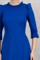 Rochie din stofa elastica albastra midi in clos cu umeri bufanti - StarShinerS 7 - StarShinerS.ro