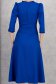 Rochie din stofa elastica albastra midi in clos cu umeri bufanti - StarShinerS 6 - StarShinerS.ro