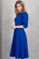 Rochie din stofa elastica albastra midi in clos cu umeri bufanti - StarShinerS 2 - StarShinerS.ro