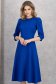 Rochie din stofa elastica albastra midi in clos cu umeri bufanti - StarShinerS 3 - StarShinerS.ro