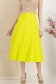 Fusta din stofa premium elastica verde lime midi in clos cu talie inalta - StarShinerS 1 - StarShinerS.ro