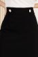 Fusta din stofa premium elastica neagra scurta cu un croi in A si nasturi decorativi - StarShinerS 4 - StarShinerS.ro
