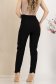 Pantaloni lungi din stofa premium elastica negri conici cu talie inalta - StarShinerS 3 - StarShinerS.ro