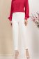 Pantaloni lungi din stofa premium elastica albi conici cu talie inalta - StarShinerS 1 - StarShinerS.ro