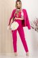 Pantaloni lungi din stofa premium elastica fuchsia conici cu talie inalta - StarShinerS 2 - StarShinerS.ro
