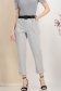Pantaloni lungi din bumbac gri cu elastic in talie si accesoriu tip curea 1 - StarShinerS.ro