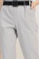 Pantaloni lungi din bumbac gri cu elastic in talie si accesoriu tip curea 5 - StarShinerS.ro