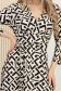 Rochie din lycra bej midi in clos cu decolteu in v - StarShinerS 5 - StarShinerS.ro