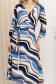 Rochie din lycra albastra midi in clos cu decolteu in v - StarShinerS 3 - StarShinerS.ro
