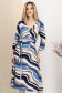Rochie din lycra albastra midi in clos cu decolteu in v - StarShinerS 1 - StarShinerS.ro