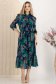Rochie din voal multicolora midi clos cu elastic in talie - StarShinerS 1 - StarShinerS.ro
