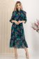 Rochie din voal multicolora midi clos cu elastic in talie - StarShinerS 2 - StarShinerS.ro