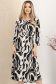 Rochie din lycra neagra midi in clos cu maneci trei-sferturi 1 - StarShinerS.ro