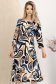 Rochie din lycra albastra midi in clos cu maneci trei-sferturi 1 - StarShinerS.ro