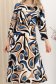 Rochie din lycra albastra midi in clos cu maneci trei-sferturi 4 - StarShinerS.ro