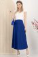 Fusta din lycra albastra midi in clos cu elastic in talie 1 - StarShinerS.ro