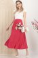 Fusta din lycra fuchsia midi in clos cu elastic in talie 2 - StarShinerS.ro