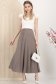 Fusta din lycra bej midi in clos cu elastic in talie 1 - StarShinerS.ro