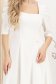 Rochie din crep alba midi in clos cu umeri bufanti si decolteu patrat - StarShinerS 6 - StarShinerS.ro