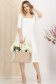 Rochie din crep alba midi in clos cu umeri bufanti si decolteu patrat - StarShinerS 4 - StarShinerS.ro