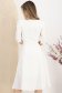 Rochie din crep alba midi in clos cu umeri bufanti si decolteu patrat - StarShinerS 2 - StarShinerS.ro