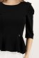 Bluza dama din crep neagra mulata cu peplum si umeri bufanti - StarShinerS 4 - StarShinerS.ro