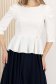 Bluza dama din crep alba mulata cu peplum si umeri bufanti - StarShinerS 4 - StarShinerS.ro