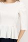 Bluza dama din crep alba mulata cu peplum si umeri bufanti - StarShinerS 6 - StarShinerS.ro
