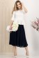 Bluza dama din crep alba mulata cu peplum si umeri bufanti - StarShinerS 3 - StarShinerS.ro