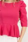 Bluza dama din crep fuchsia mulata cu peplum si umeri bufanti - StarShinerS 5 - StarShinerS.ro